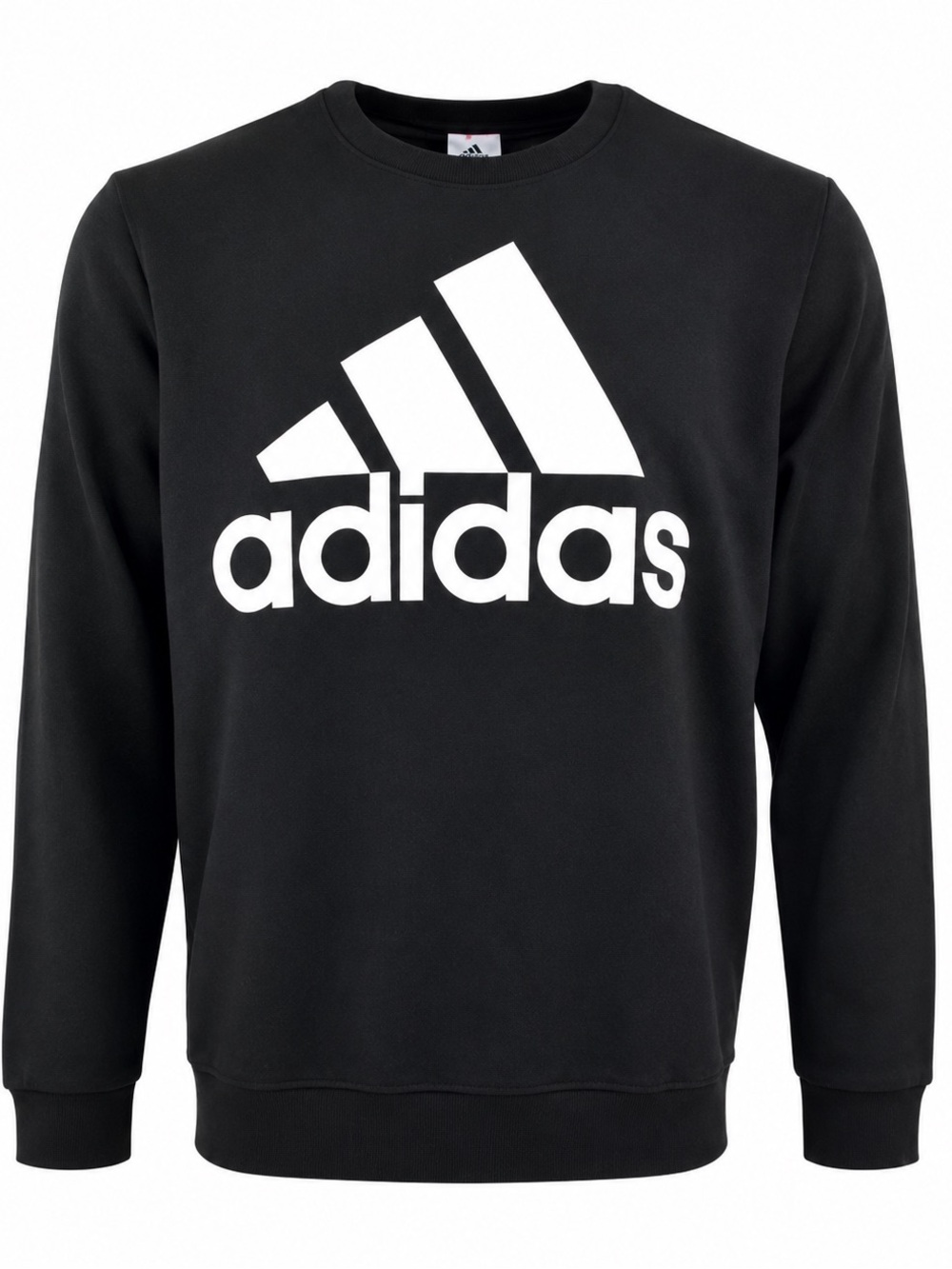 Adidas Essentials Big Logo Sweatshirt Black White Crewneck XXL Men